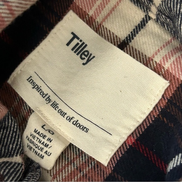 💕Tilley Plaid Button-Up Women's shirt L - Picture 6 of 11
